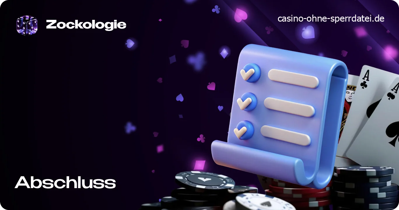 Abschließendes Qualitätssiegel für die Bewertung sicherer und geprüfter Online-Casinos ohne Oasis-Sperre.