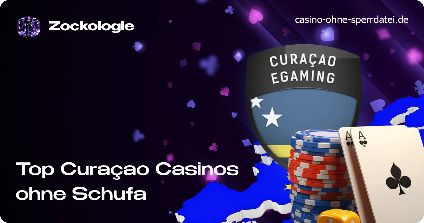 Curaçao eGaming Lizenzlogo für Krypto-Casinos ohne Schufa-Abfrage.