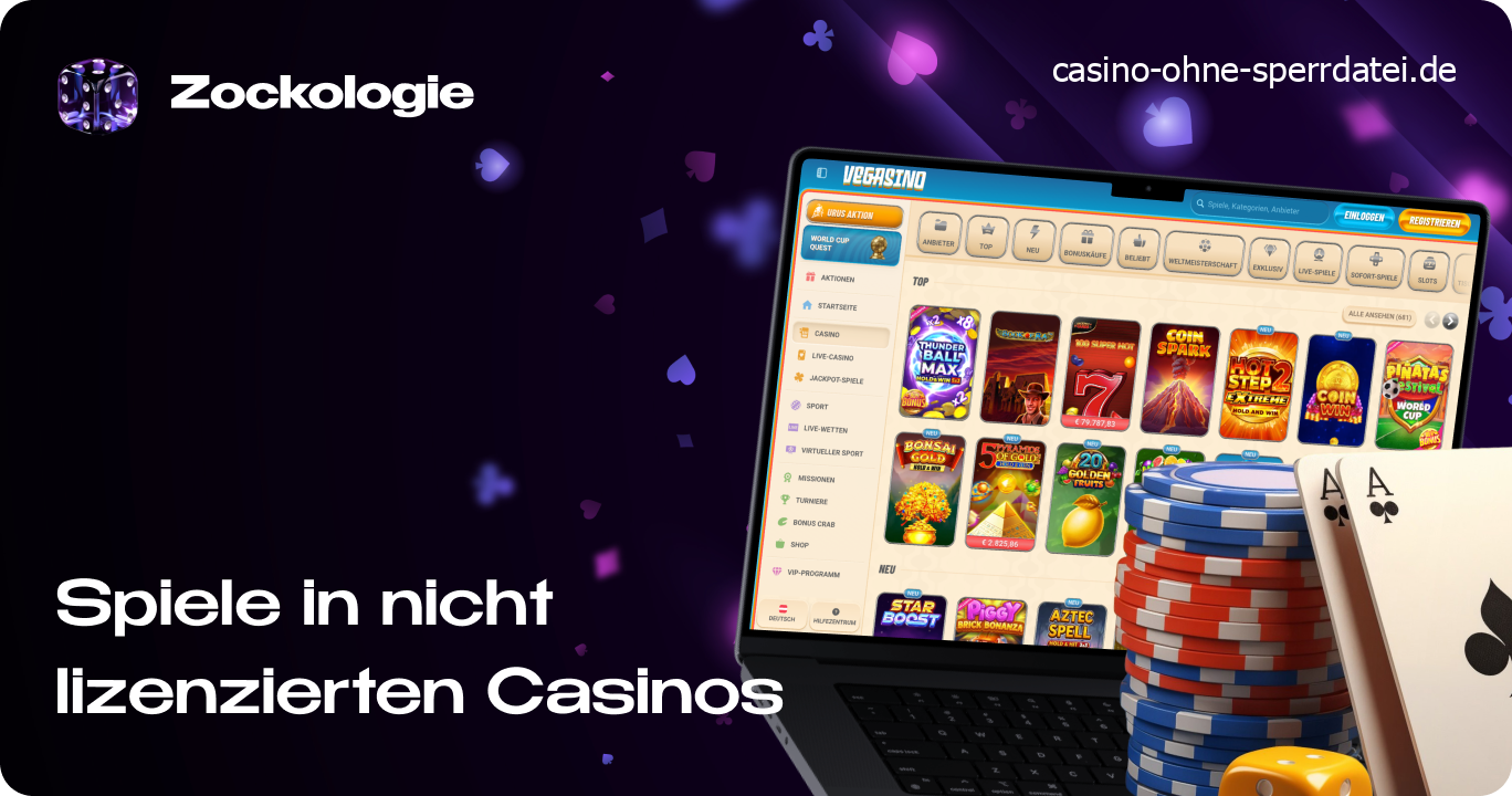 Bunte Auswahl moderner Casinospiele von bekannten Entwicklern wie Pragmatic Play und Evolution Gaming.