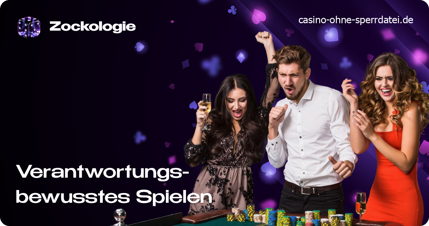 Symbole für verantwortungsvolles Spielen und Tools zur freiwilligen Einstellung von persönlichen Limits.