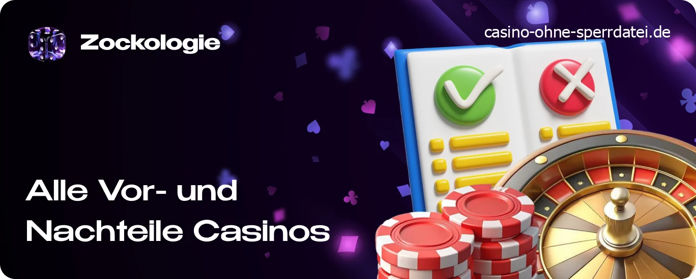 Gegenüberstellung der Vor- und Nachteile von Online-Casinos ohne deutsche Lizenz.