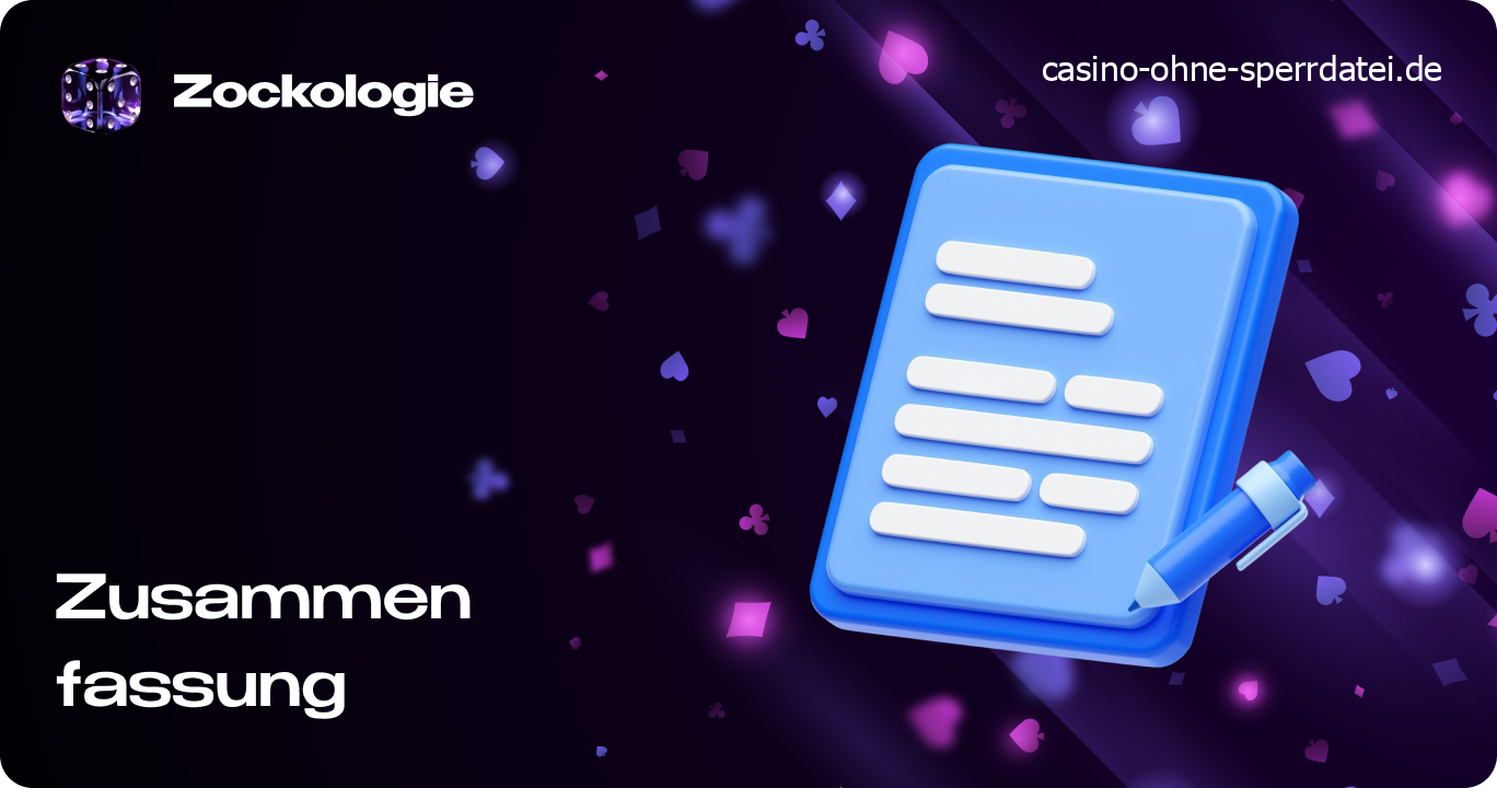 Abschließendes Qualitätssiegel für ein sicheres, ungebundenes und transparentes Casino-Erlebnis.