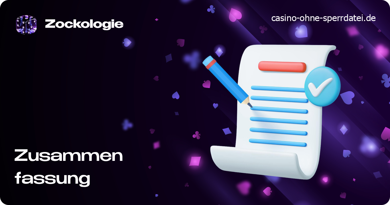 Abschließendes Qualitätssiegel für eine fundierte Entscheidung beim Spielen in Casinos ohne Lizenz.